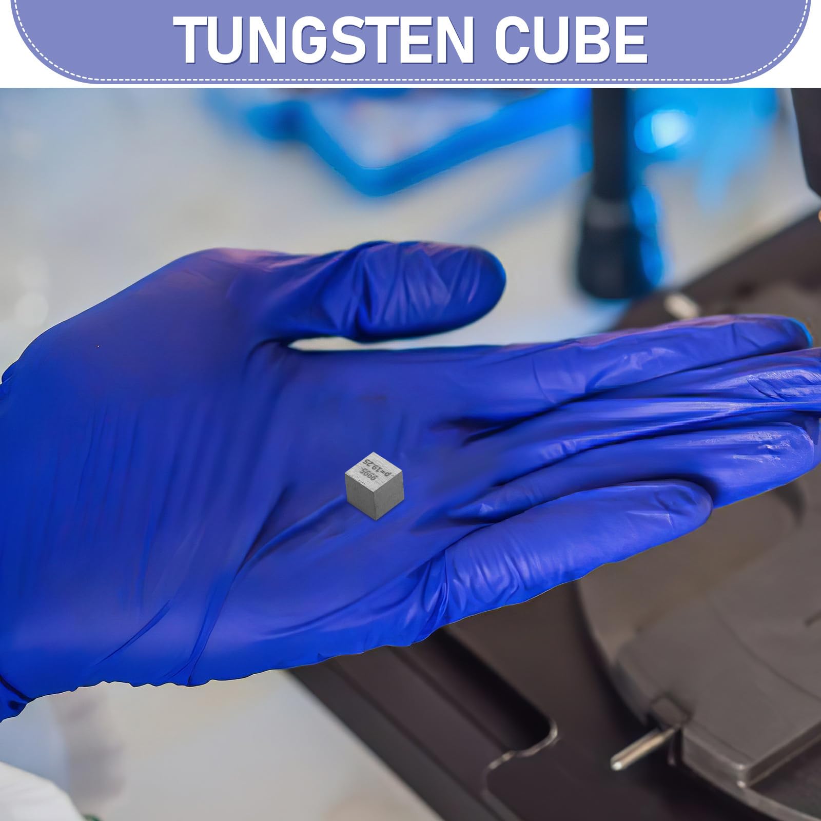 Cubo de Tungsteno 10 MM Alta Densidad Metal Poco Común Elemento Químico 74 W Herramienta Educativa para Enseñanza y Experimentos Científicos Aula y Casa