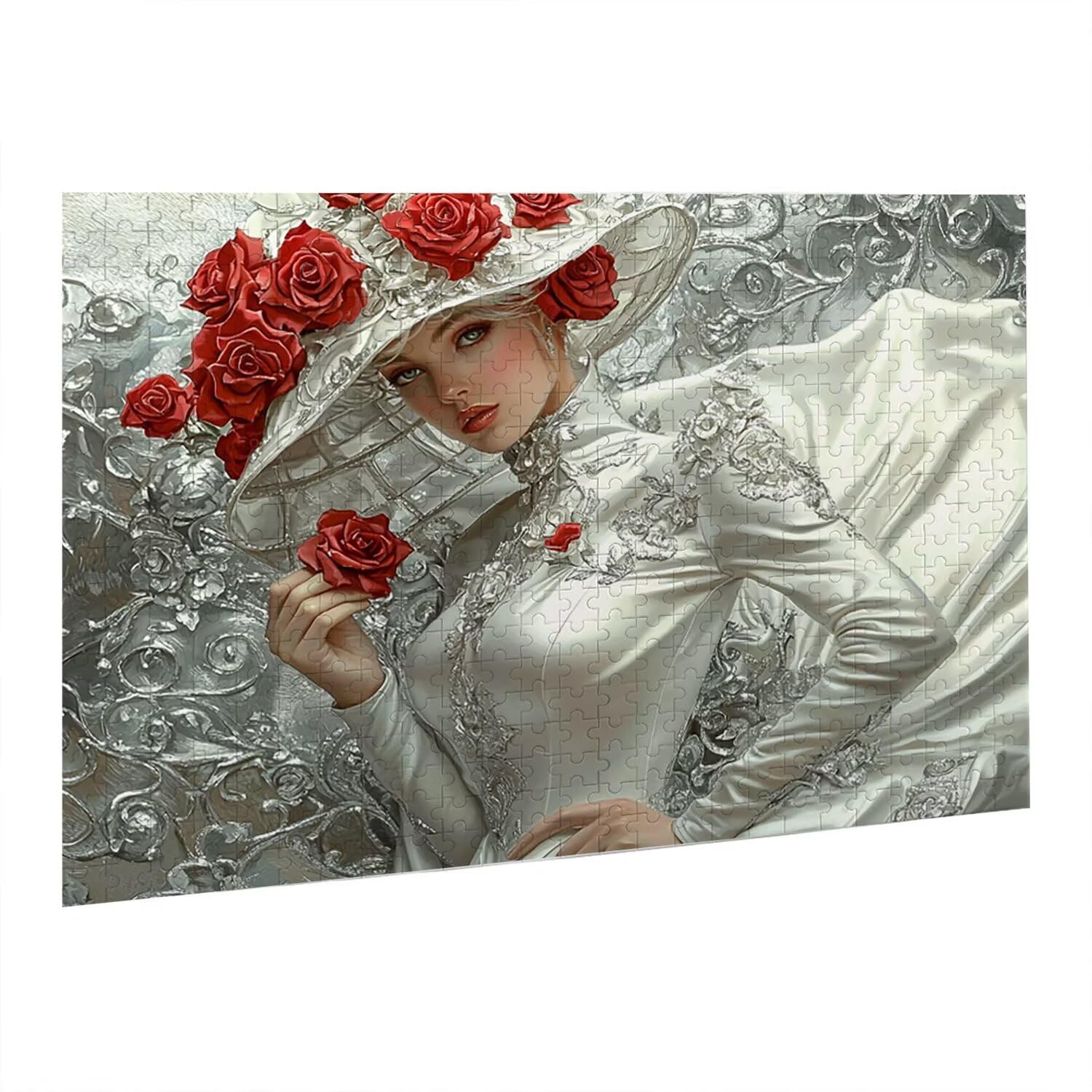 Jigsaw Puzzle, 6000 Pezzi Puzzle Classici, Donna Con Cappello Puzzle Rilassamento Intelligence, Mpossibile Difficile Puzzle Impegnativo per Adulti Puzzle Gioco Familiare, Regalo per Amore fr0-1186