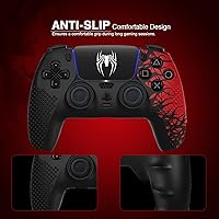 Vista 6 de Darno Funda de silicona antideslizante para controlador Ps5, accesorios para controlador Ps5, suave cubierta protectora para el agarre del control