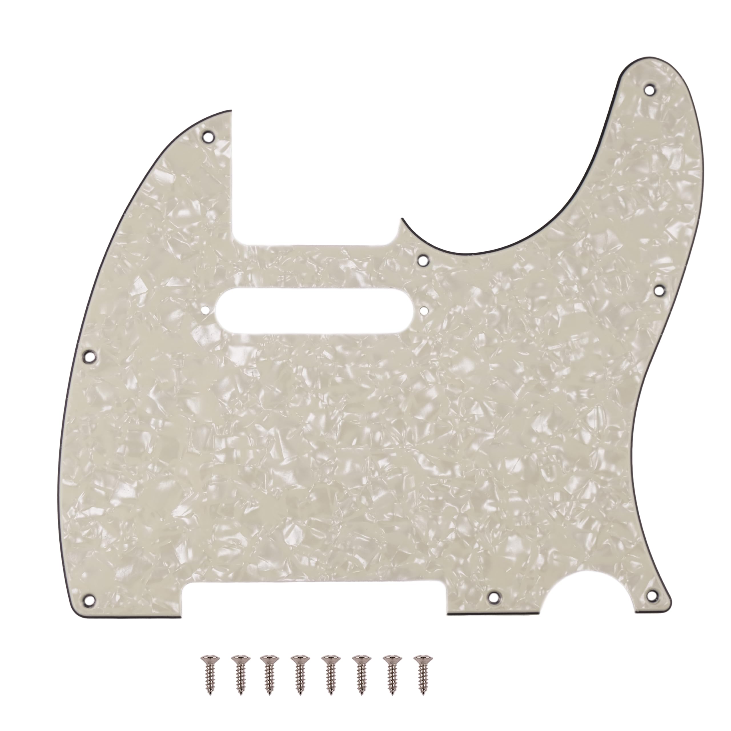 Tele Pickguard 8-Hole Std-Tele Style Guitar Pickguard Scratch Plate Fit USA/Mexican Fender Standard Telecaster Modern Style (Vintage Green Pearl, 4 Ply)