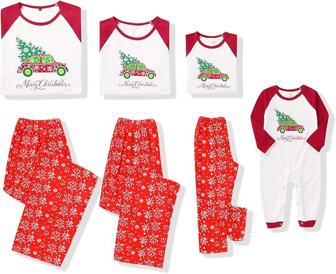 SunshineFace Family Merry Christmas Pajamas,for Baby Kid Adults