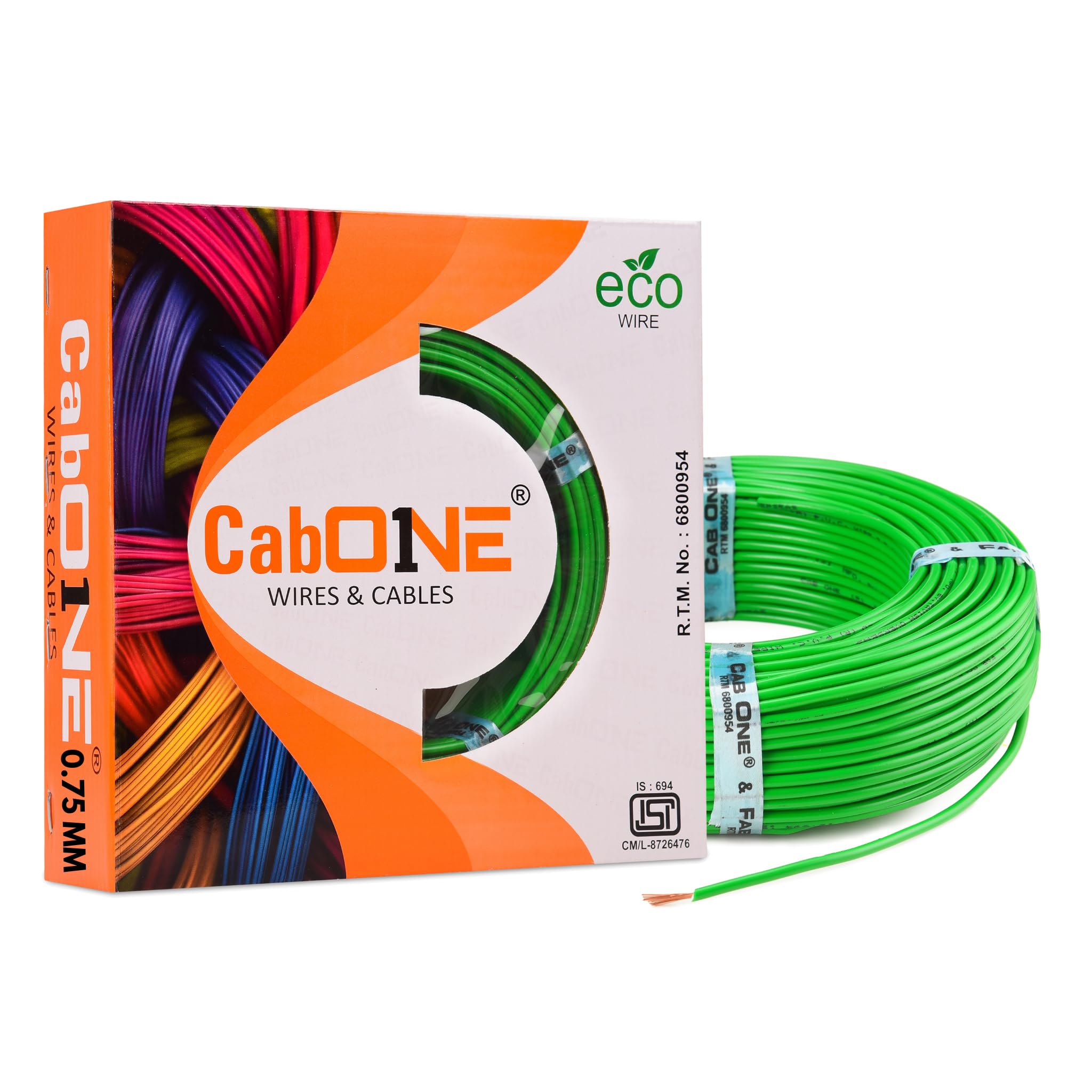 CabONE Lite 1.0 Sq mm Electrical Wire - 90m Blue Single Core CCA Copper Wire | Fire Retardant PVC Insulation for Domestic Wiring Red — Amazon image 8