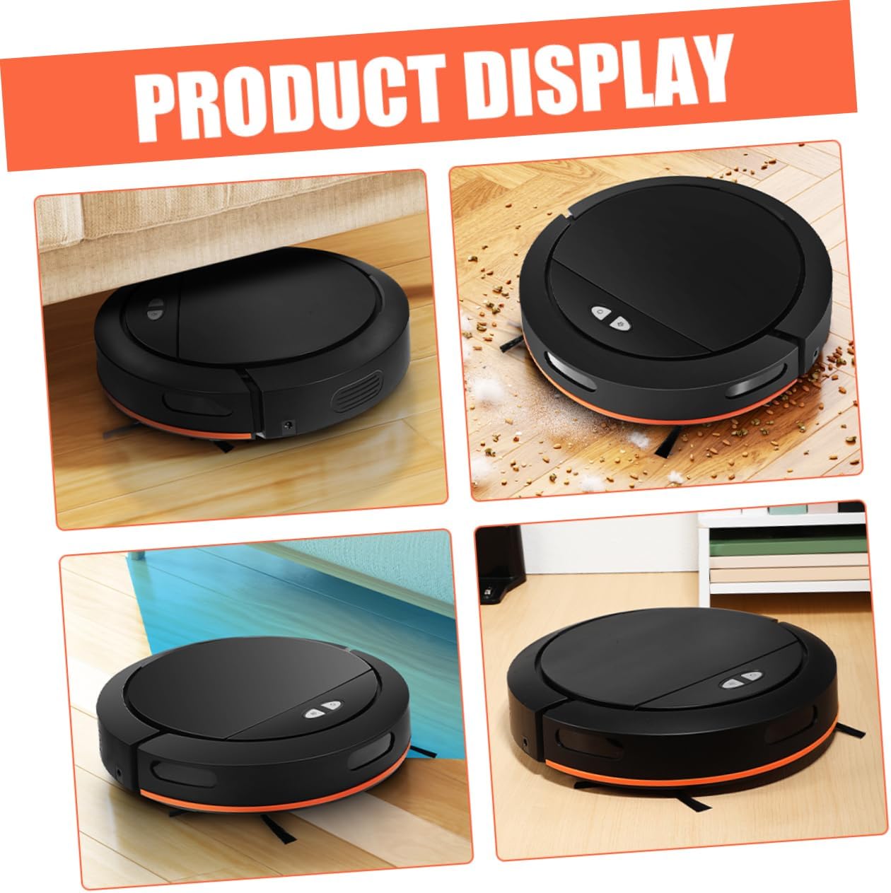 Automatic Robotic Vacuum Cleaner for Hard Floors Self-Charging for and Pet Owners Efficient Saving Cleaning Black Us Plug