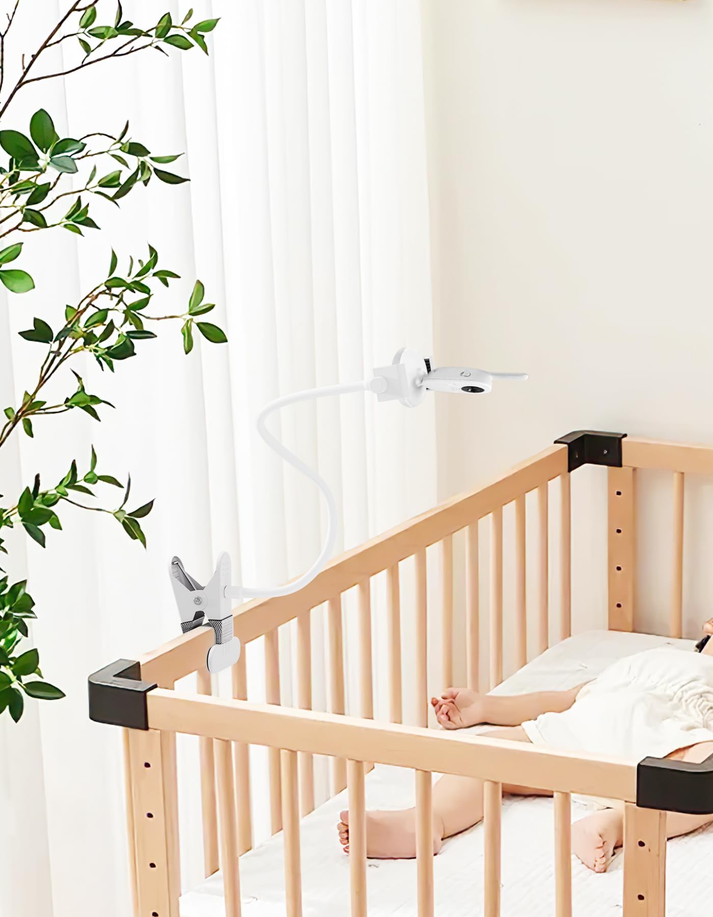Soporte Universal para Monitor de Bebé GHB Camara,Philips Avent/Momcozy/ieGeek BOIFUN/GHB/Hellobaby,Soporte Flexible para Cámara de Bebé con Rosca 1/4",Compatible con la mayoría de vigilabebés