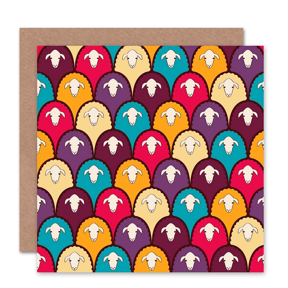Artery8 Greeting Card - Sheep Art - Blank - Just to Say