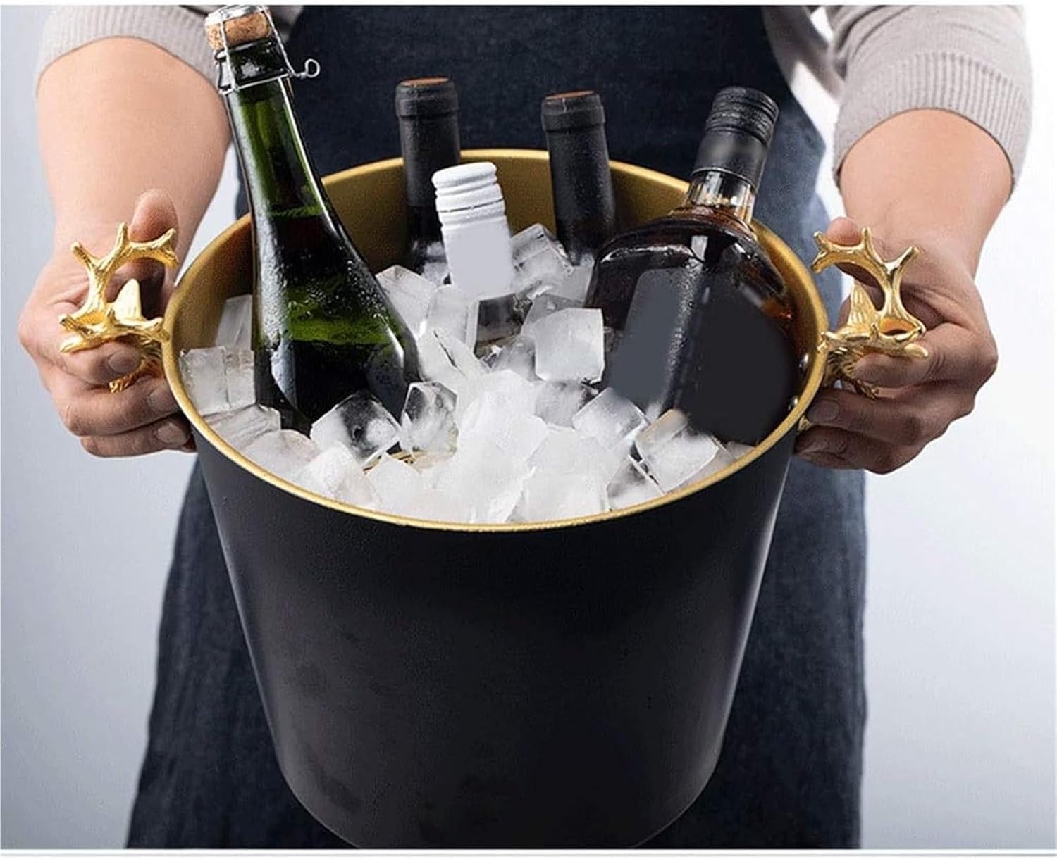 Ice Buckets for Parties, Stainless Steel Champagne Bucket Home Party Wine Ice