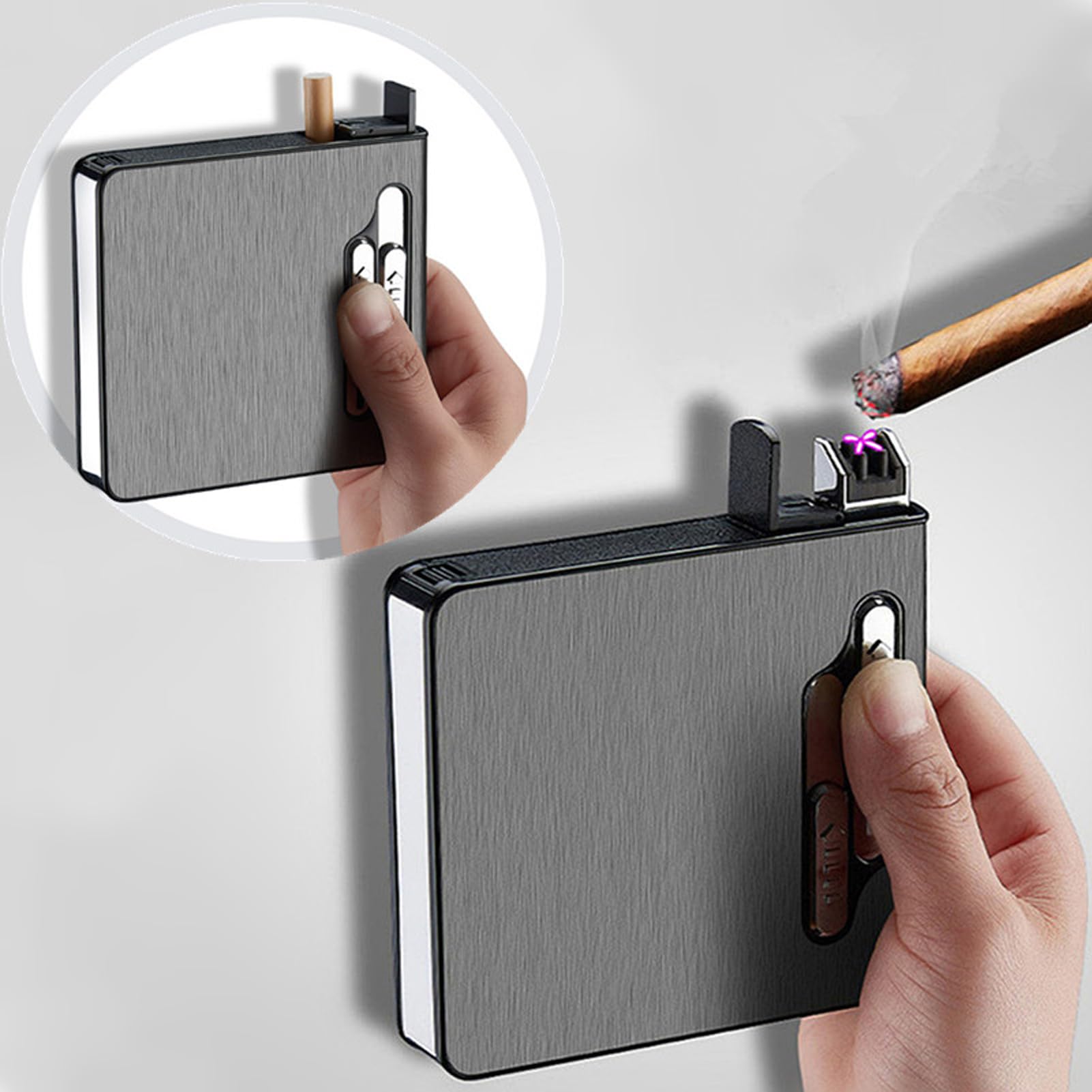 ald cigarette case Vintage Alfred Dunhill / Dispenser  Elegant Lighters :: Selling & repairing high-end and vintage lighters since 1957!  S.T. Dupont, and protective design in black or silver for everyday use or travel Antique French Cigarette Case in