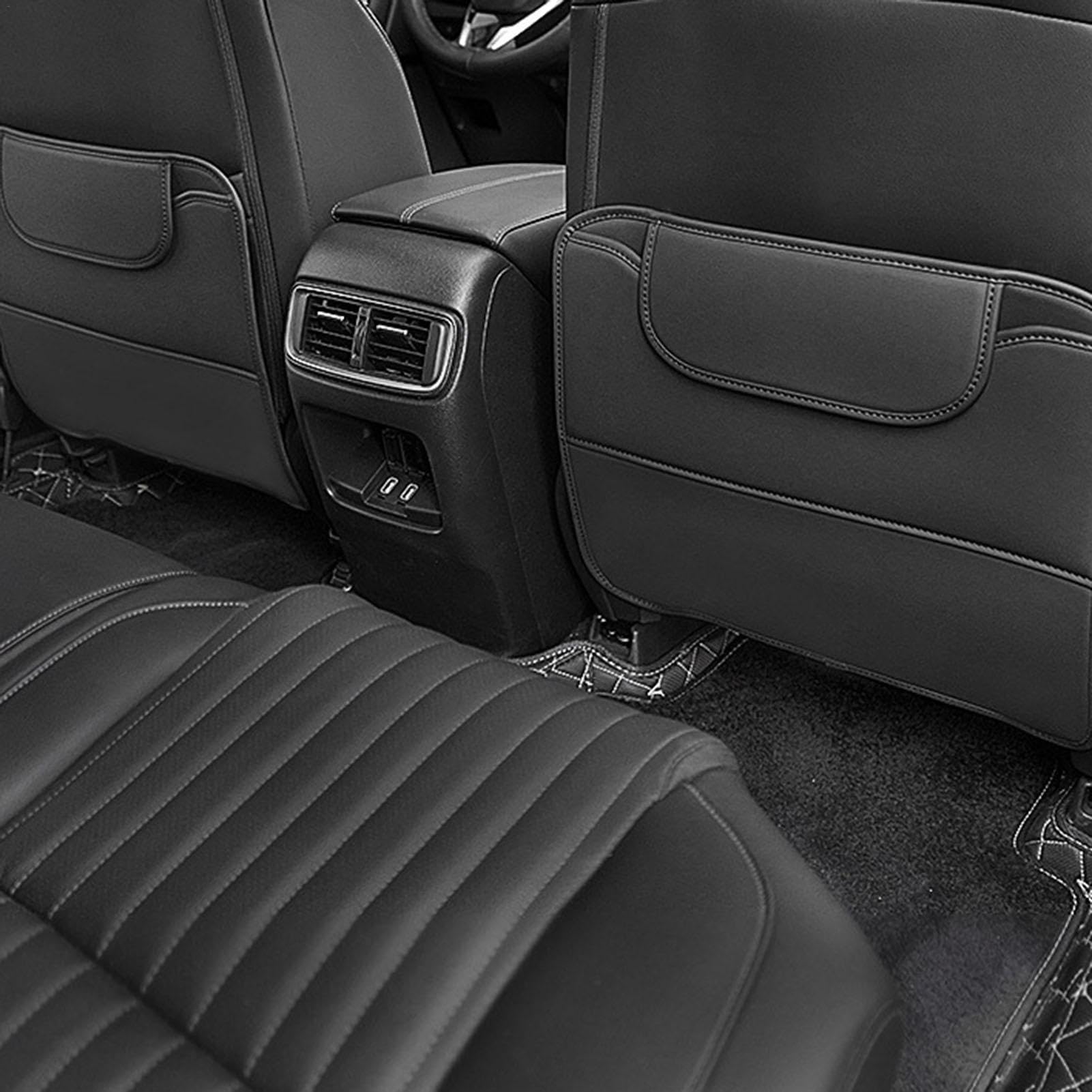 CWCHUHAI Car Seat Protector for BMW iX3 (NA5) 2026 2027, Back Seat Kick Mats Organizer With Pockets Auto Accessories Interior Anti Scratch 2 Pcs