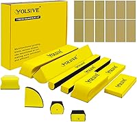 Vista 11 de VOLSIVE Juego de 7 piezas de bloque de lijado manual, almohadilla de lijado manual rectangular de mano, formas surtidas intercambiables de gancho