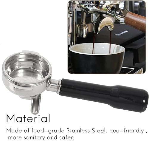 Miniatura 3 de Portafiltro sin fondo de 2.283 in - Portafiltro desnudo  Se adapta a máquinas Expobar, cohete, Rancilio Espresso de 2.283 in con cesta de filtro de