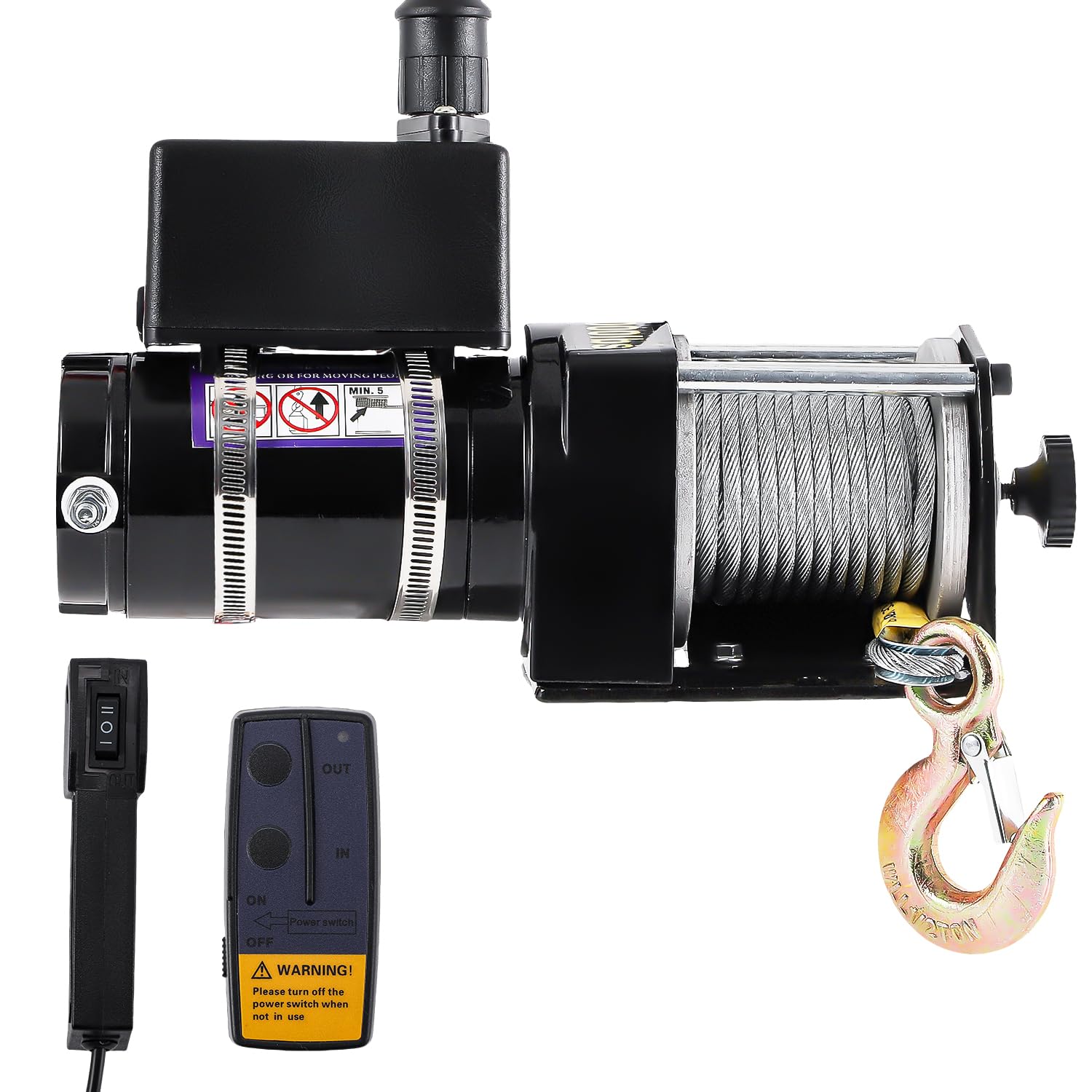 Amazon.co.jp: NEWTRY 電動ウインチ 12V ウインチ 電動ホイスト