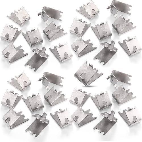Hotop 32 piezas 920158 Clips para estante de refrigerador congelador Soporte de estante de repuesto comercial Clips hebillas para piezas de