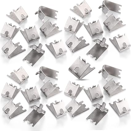 Hotop 32 Pieces 920158 Refrigerator Shelf Clips Freezer Cooler Shelf Support Commercial Replacement Rack Clips Buckles for Fridge Parts
