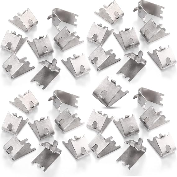 Hotop 32 Pieces 920158 Refrigerator Shelf Clips Freezer Cooler Shelf Support Commercial Replacement Rack Clips Buckles for Fridge Parts