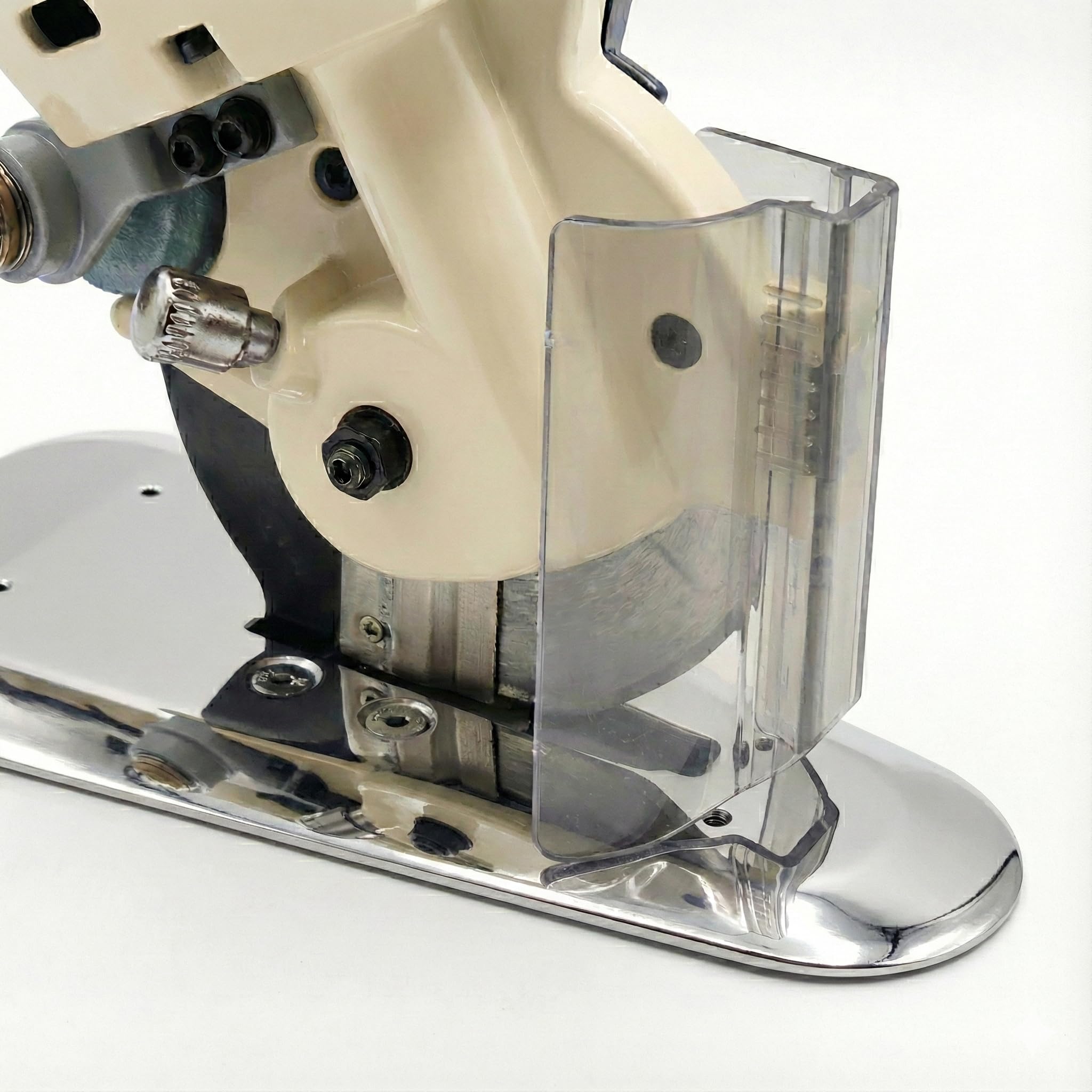 KATSU Taglierina Elettrica per Tessuti 220V 200W, Lama Diametro 100mm e 25mm Spessore di Taglio Massimo, Ideale per Tessile Pelle Taglio Carta, Lama Extra Inclusa 103915