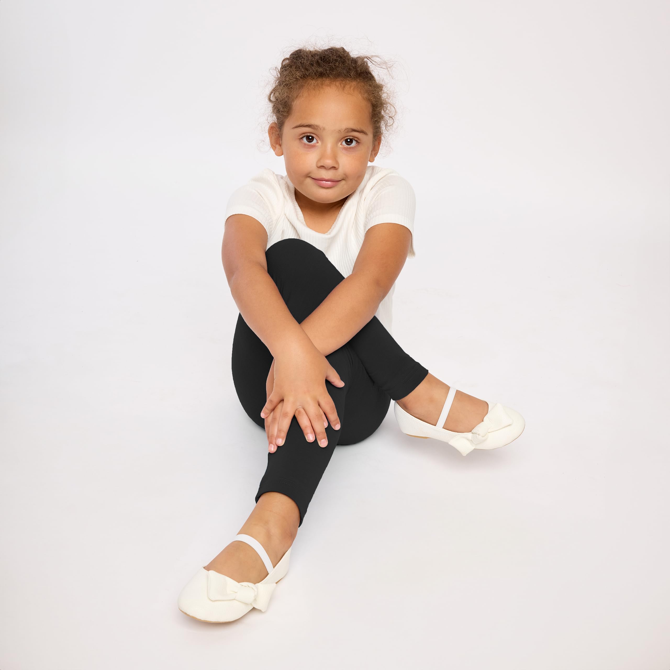 Merry Style 5 Pack Leggings Bambina e Ragazza Lunghi in Viscosa MS10-130 | Vita elastica, tessuto morbido e modello aderente alla caviglia per scuola, casa e tempo libero
