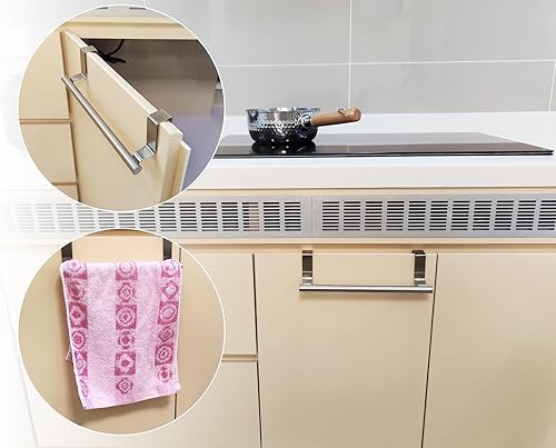 Miniatura 5 de DS. DISTINCTIVE STYLE Toallero de cocina para puerta de gabinete, barra de toalla de 2 piezas de acero inoxidable para toallas de cocina
