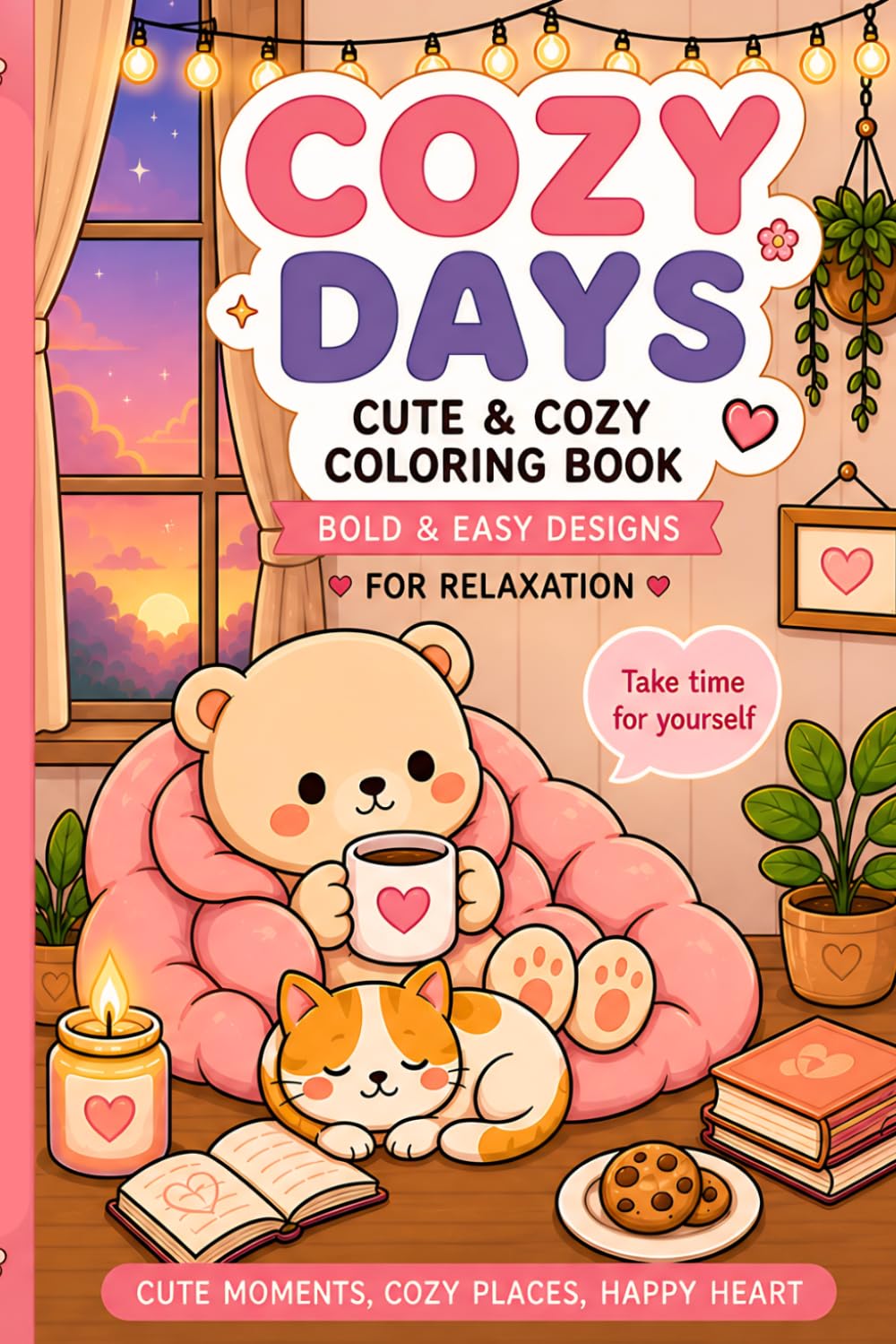 Cozy Days: Cute & Coloring Book