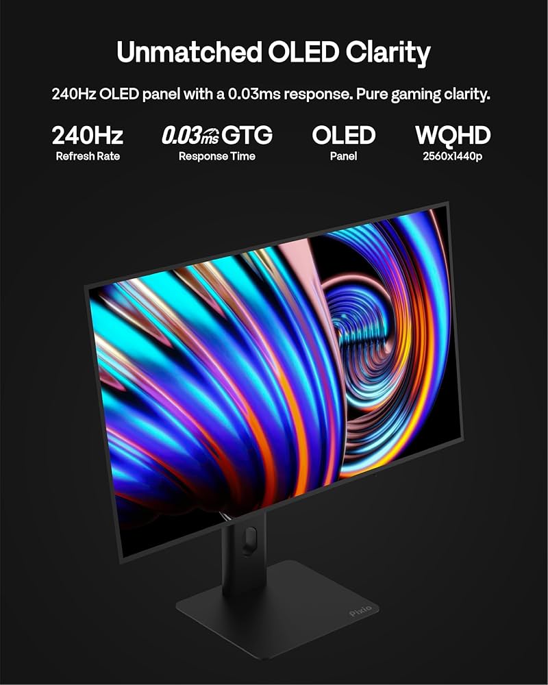 ディスプレイ・モニター本体 Pixio PX277 OLED MAX wqhd 240hz Pixio PX277 OLED MAX | 27 inch 1440p 240Hz HDR OLED WQHD Gaming
