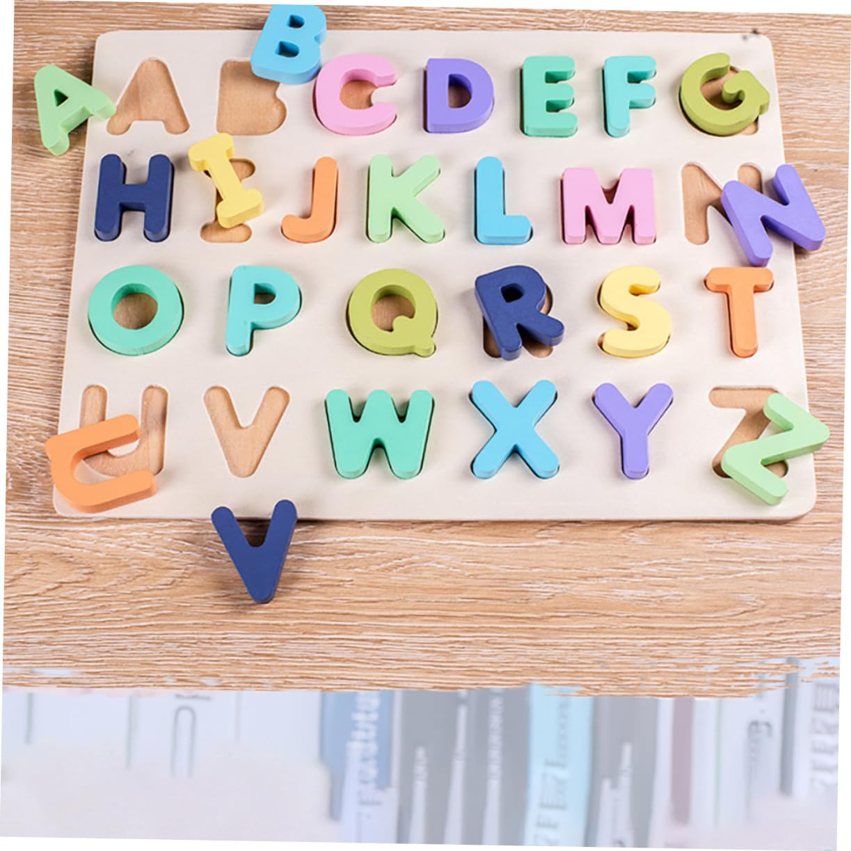 Puzzle Educativo per Ragazzo Ragazza in Legno Numeri e Lettere, da 4 Pezzi, Superficie Liscia per Apprendimento Precoce e Sviluppo Cognitivo, Gioco Didattico per Prime Scoperte