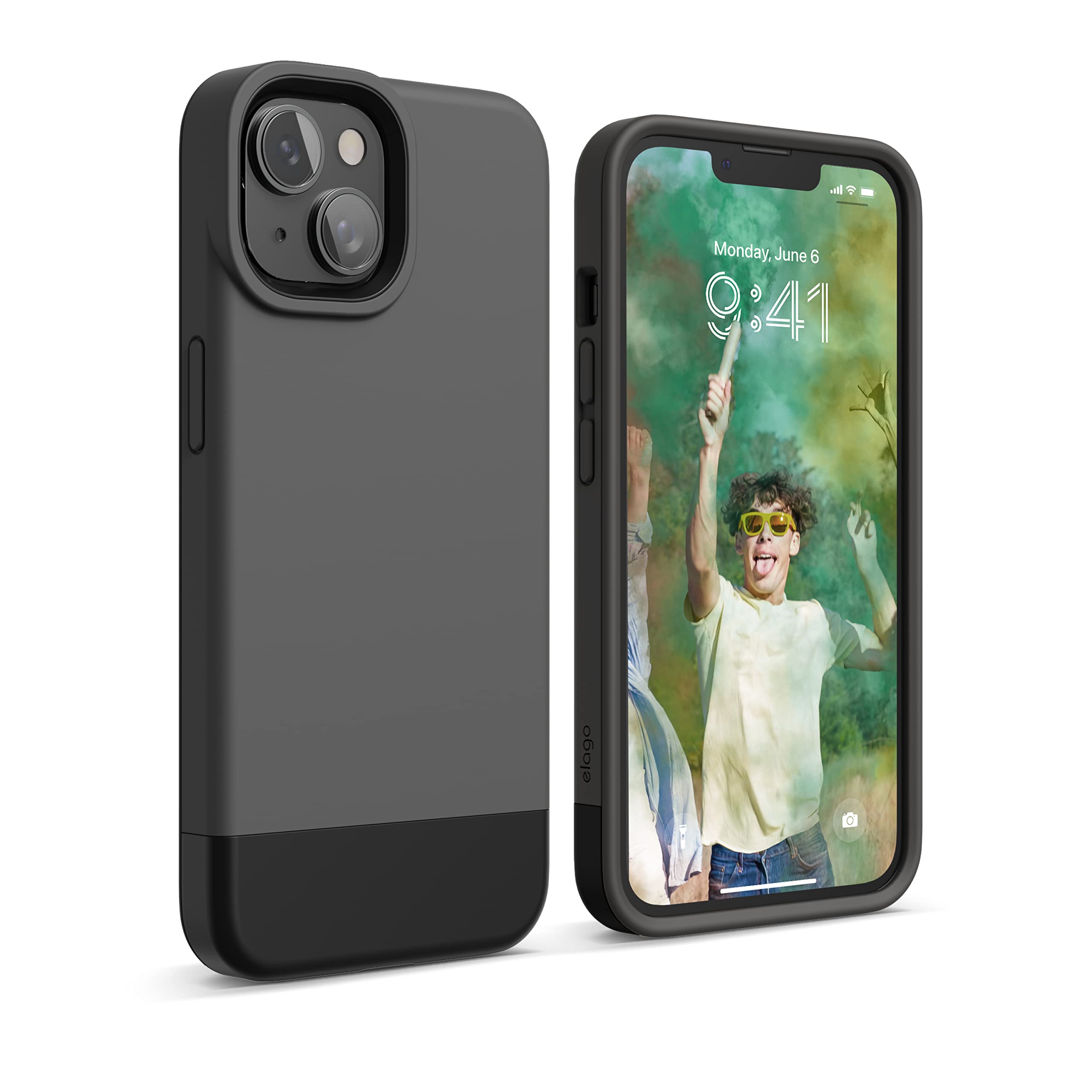 elago Glide Armor Case Designed for iPhone 14 Case, Drop Protection, Shockproof Protective TPU Cover, Upgraded Shockproof, Mix and Match Parts, Enhanced Camera Guard (Dark Grey - Black) (B0B6TFMJXF) Amazon Price History, Amazon Price Tracker