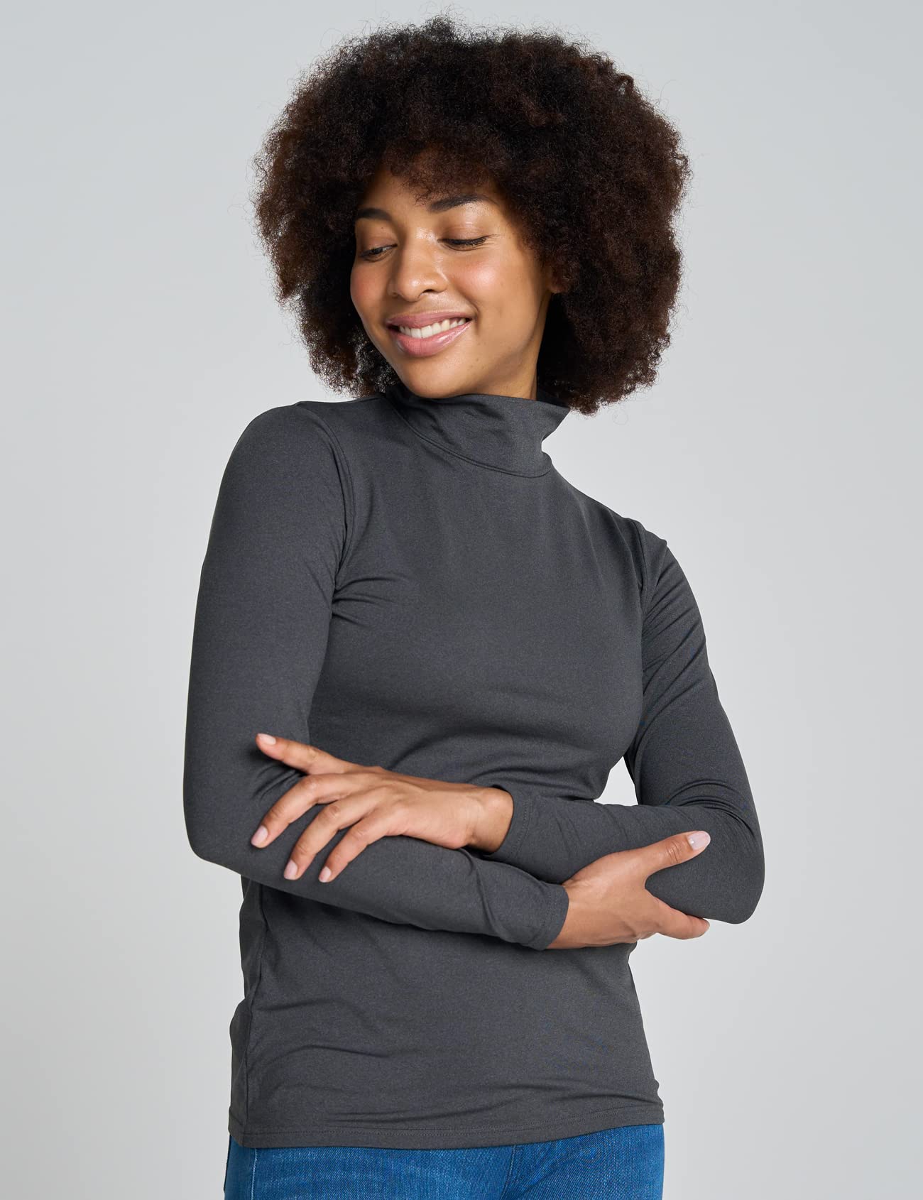 LAPASA Donna Maglia Termica Collo a Lupetto L87 L89 - Abbigliamento Termico Traspirante a Maniche Lunghe Fodera in Pile Strato Base