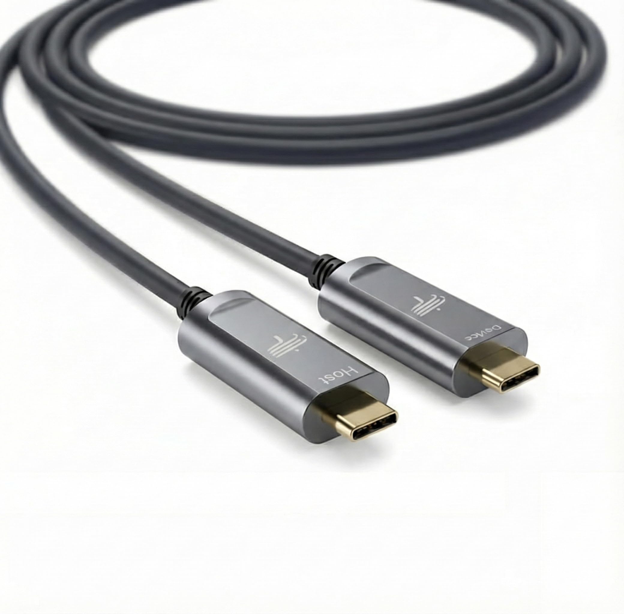 Cavo in fibra ottica da USB C a USB C (10 m), sottile e lunga estensione ad alta velocità, 10 Gbps, USB 3.2, ottico attivo, compatibile con webcam, fotocamere, AR/VR per videoconferenze, data