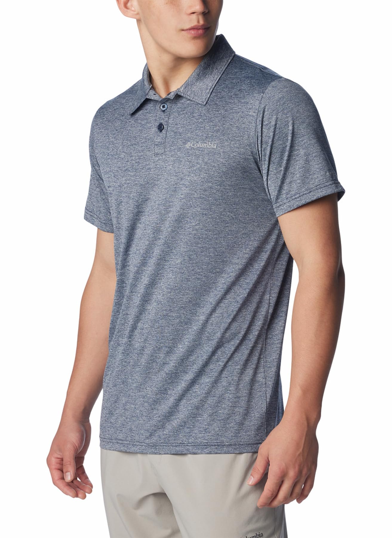 Columbia Men's Hike Polo Shirt, Collegiate Navy Heather, Large