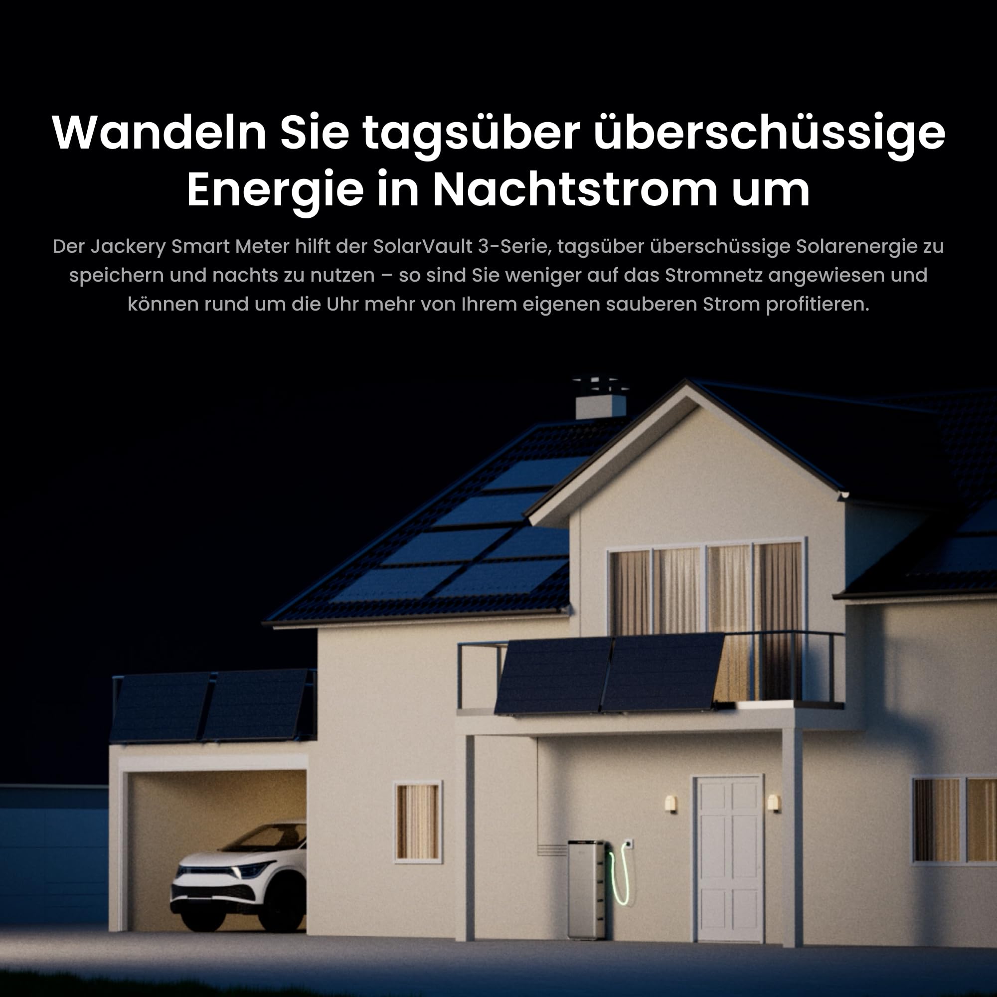 Jackery D0 Smart Meter, D0-Lesekopf für IR-fähige Stromzähler, Echtzeit-Energieüberwachung per App, Wi-Fi & Bluetooth, magnetische Installation, kompatibel mit Jackery SolarVault 3 Serie