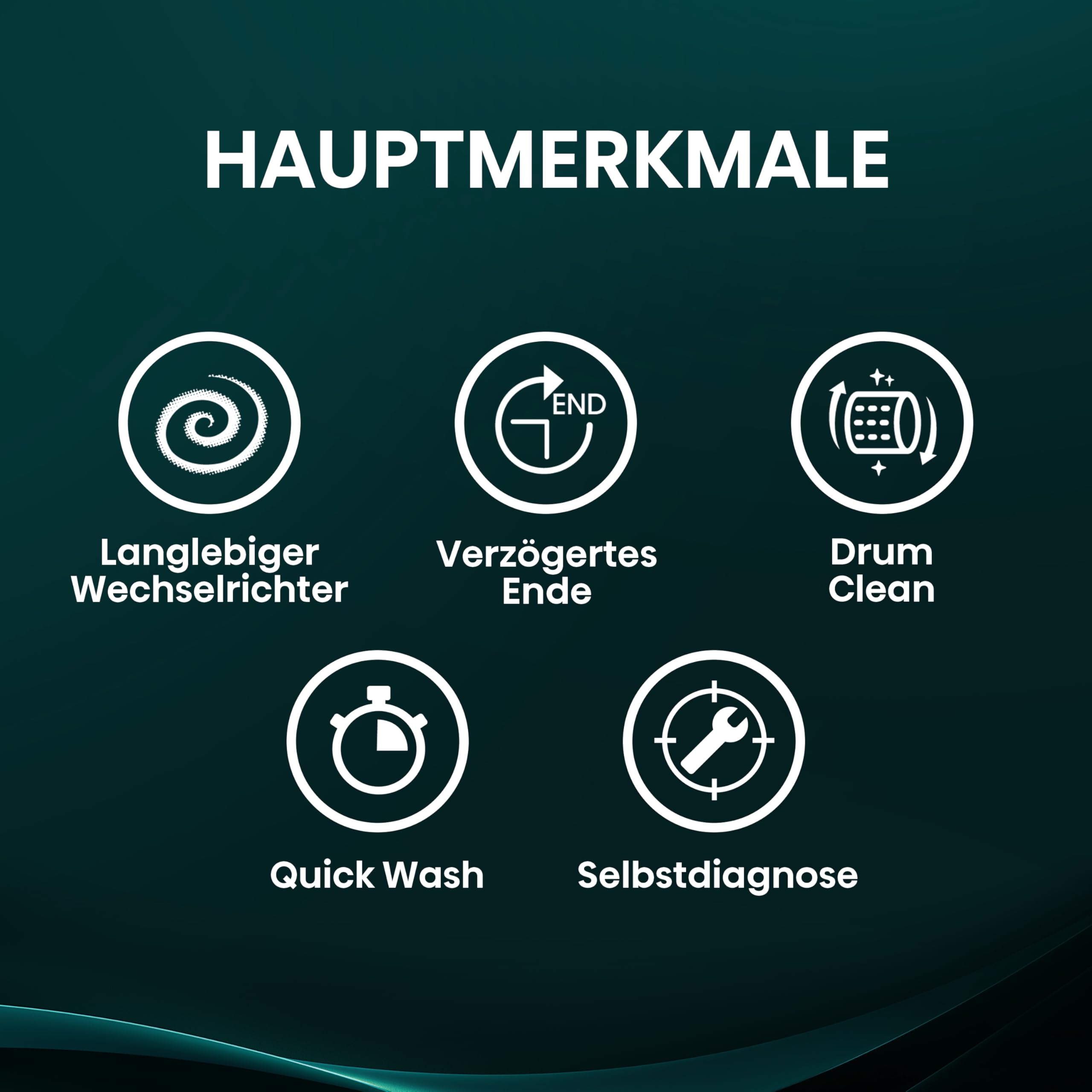 Hisense WF1Q8041BW Waschmaschine 8KG 1400 U/Min 15 Programme Dampffunktion A Energieklasse Weiß
