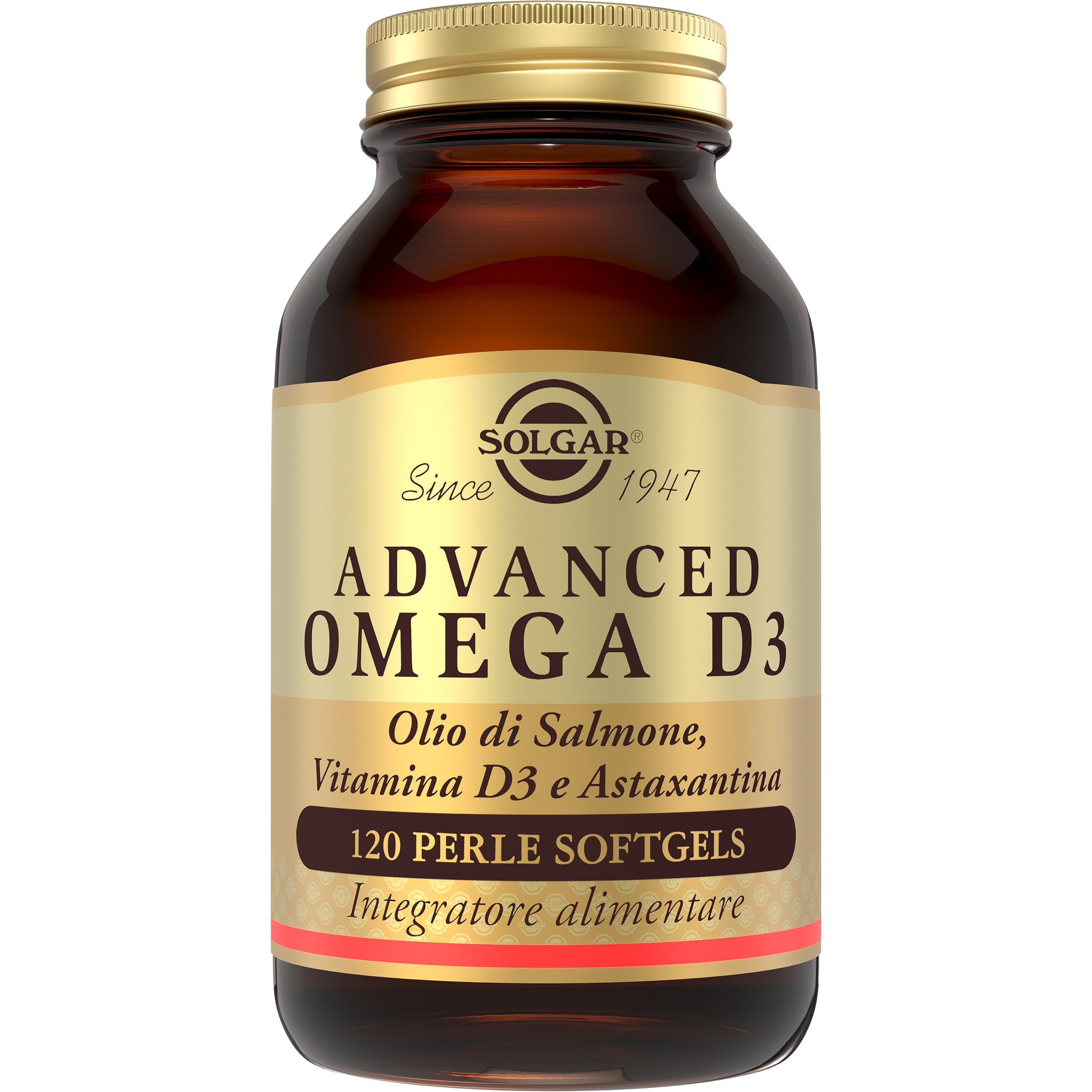 Solgar Advanced Omega D3, 120 perle softgels - Integratore alimentare con olio di salmone nordico, EPA, DHA e Vitamina D3