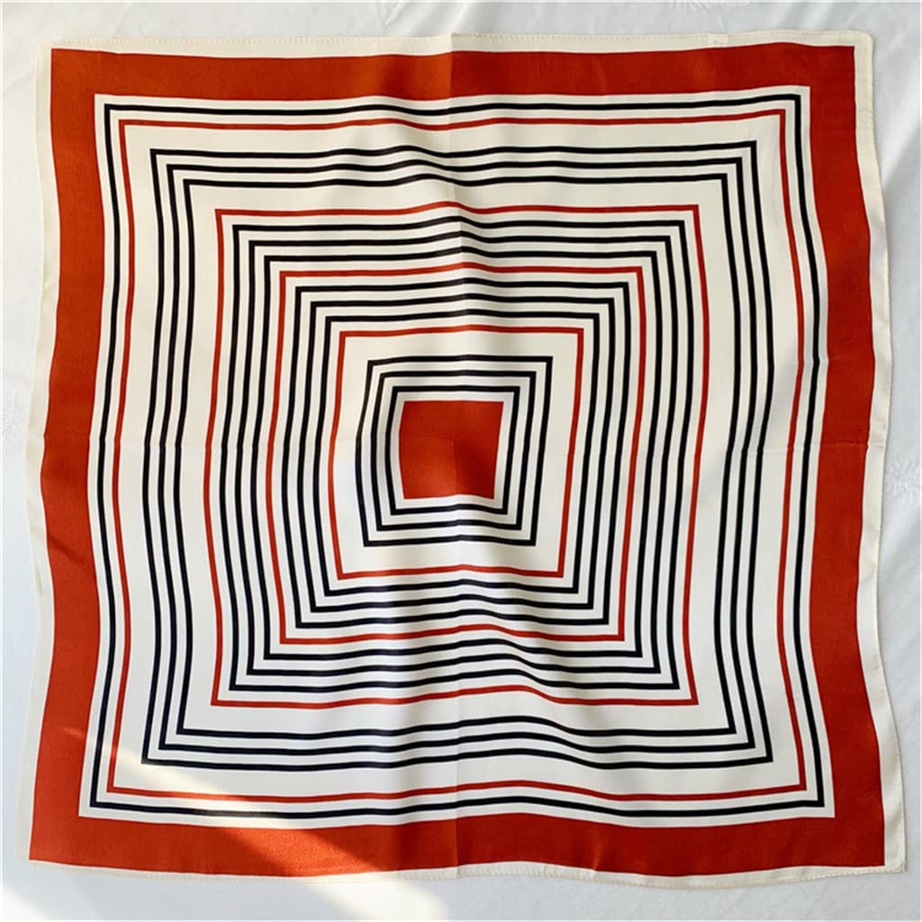 Pañuelo de Seda de Seda Pañuelo Cuadrado pequeño para Mujer Pañuelo Decorativo Pañuelo de Seda de Morera (D Talla única)