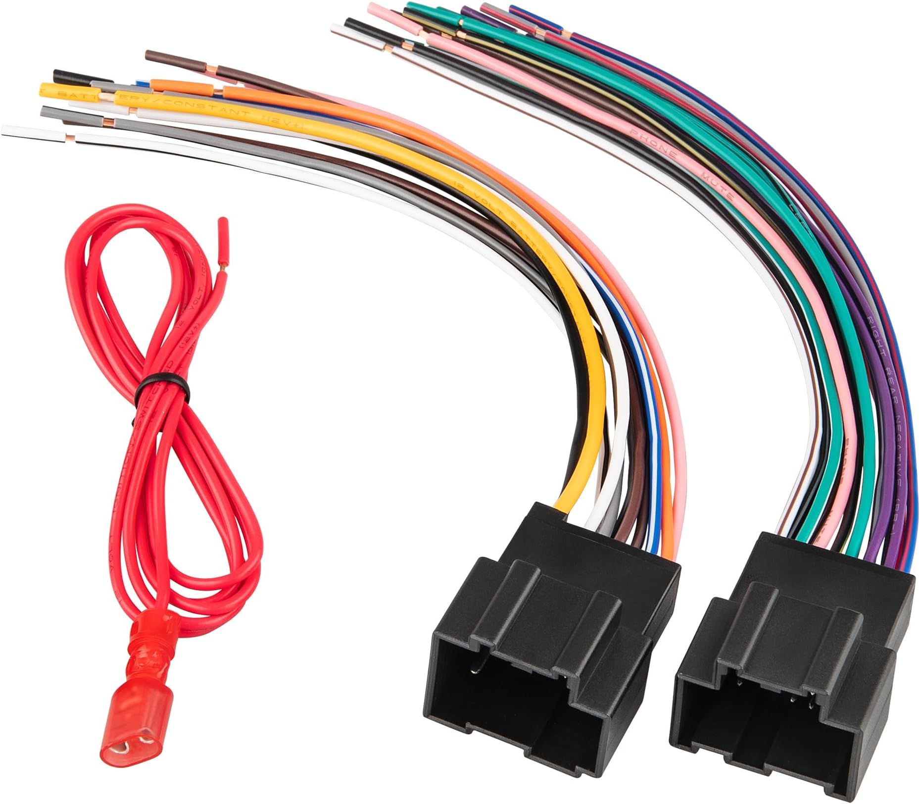 RED WOLF Car Radio Wiring Harness Compatible with 2008-2015 Chevrolet Express, 07-14 GMC 07-14 Savana Buick Aftermarket Stereo Wire Cable Adapter