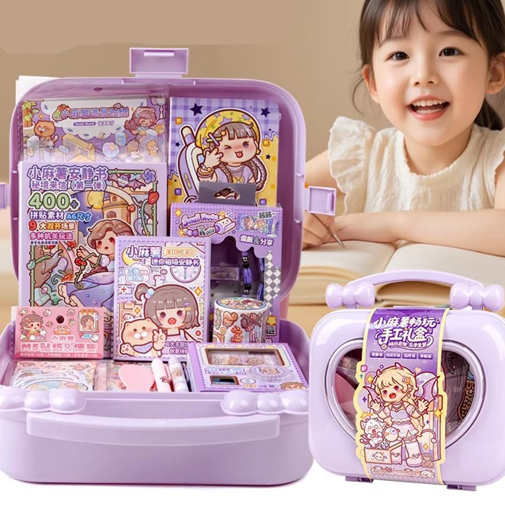 Alideco Cute Kids Unbridled Crafts Gift Box Small Mochi Collage Layout Scrapbooking Junk Journal Crafts Embelishment Decoration Diary Stickers(changwanlihe)