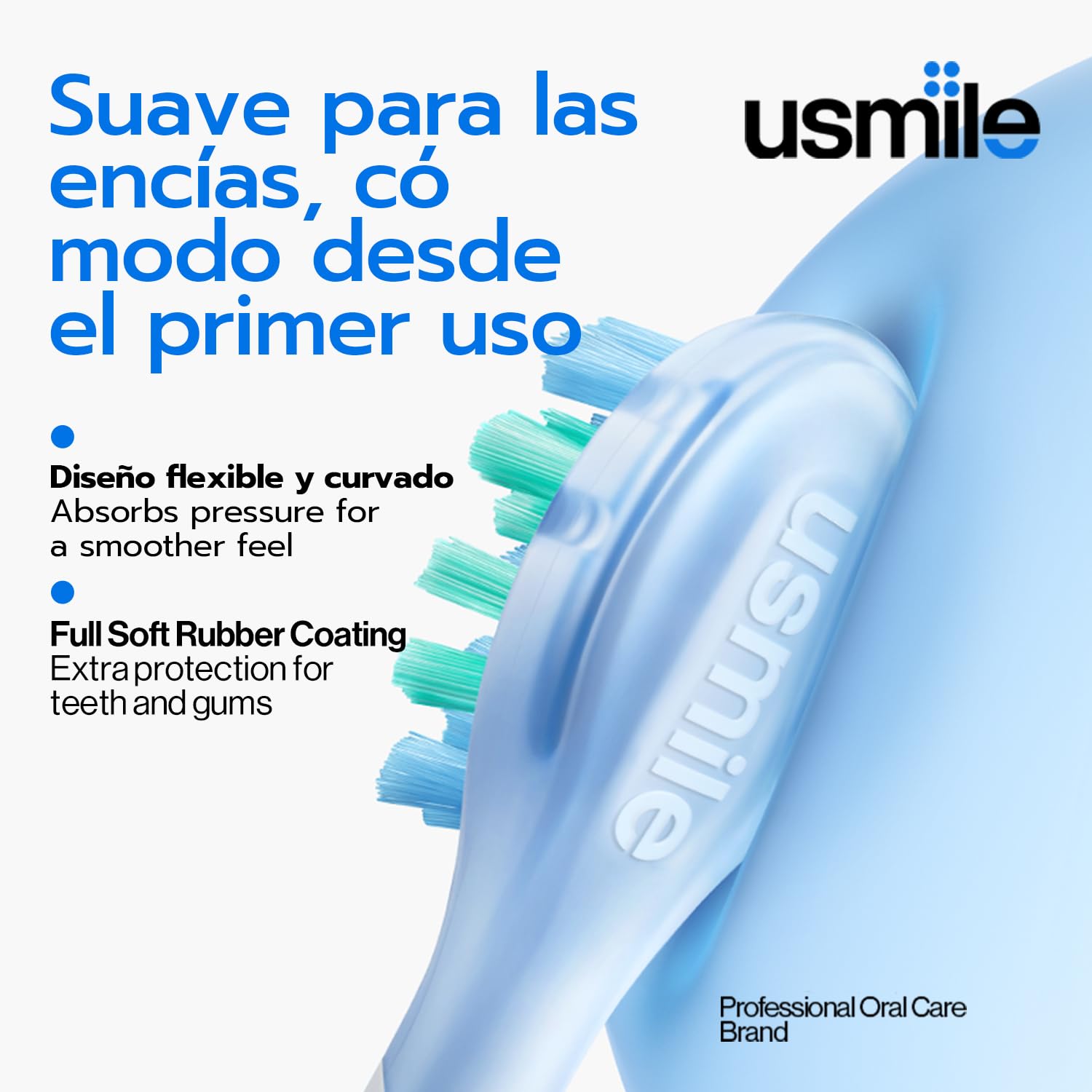 usmile P10S Brosse à Dent Électrique - 3 Modes : Nettoyage Profond & Blanchiment, Autonomie 180 Jours, Tête à Brosse Souple Gencives pour Dents Sensibles, Minuterie Intelligente, 2 Têtes de Rechange