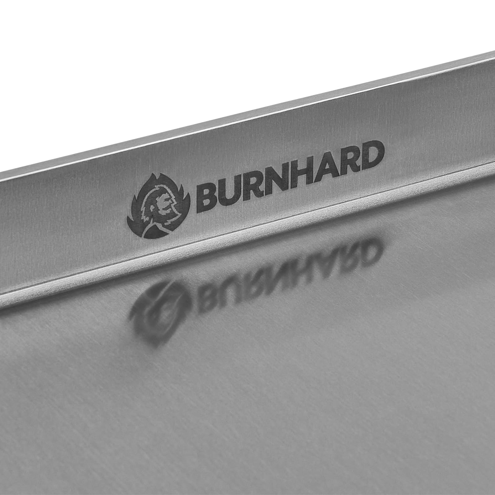 BURNHARD® Plancha Grillplatte Edelstahl für Gasgrill Fred Serie, spülmaschinenfest - 41,5 x 23,5 x 3,5 cm