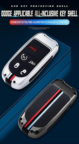 Miniatura 2 de ontto Funda inteligente para llavero con control remoto para Jeep Grand Renegade Cherokee, plateado