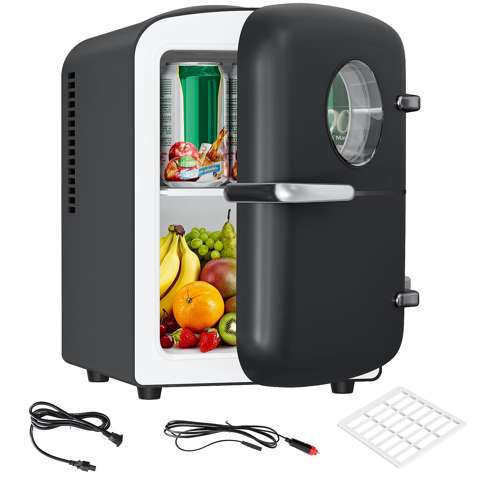 LHRIVER Portable Mini Refrigerators, for Indoor & Outdoor Use, Black