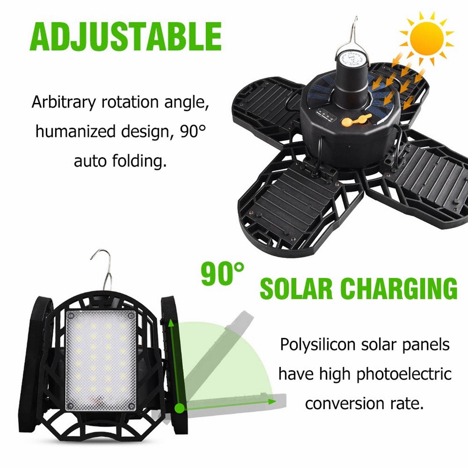 Carga de Luces de Campamento Linterna LED Solar Recargable for Acampar con Control Remoto, Resistente al Agua IP65, 40W, for Acampar al Aire Libre y Pescar