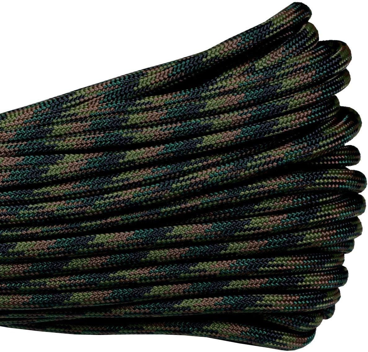 US Ropes Atwood Paracord - 100' x 3/32" Tactical Cord 4 Nylon Strand Core 275 Test Weight 275lbs (Multicam) : Sports & Outdoors