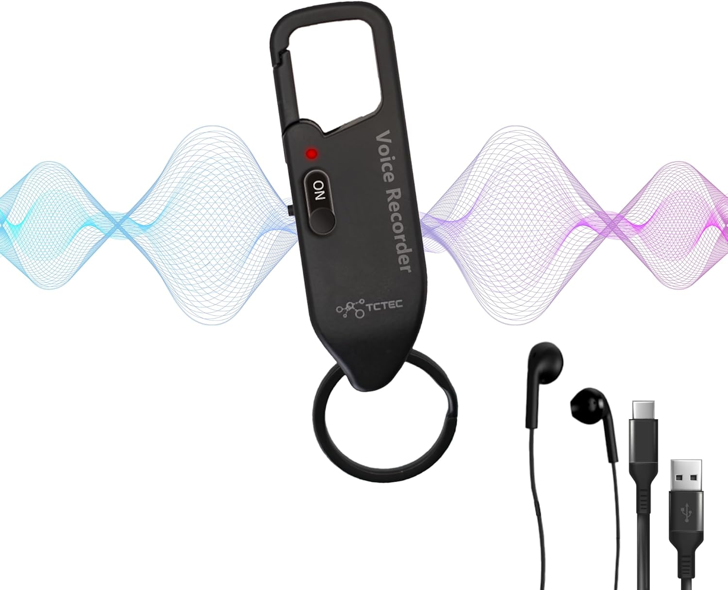 128GB TCTEC Voice Recorder, Voice Activated Recorder with 1500 Hours Recording Capacity, Audio Noise Reduction, USB-C Compatible, Recording Device for Lectures, Meetings, Interviews. 128GB TCTEC Voice Recorder, Voice Activated Recorder with 1500 Hours Recording Capacity, Audio Noise Reduction, USB-C Compatible, Recording Device for Lectures, Meetings, Interviews.