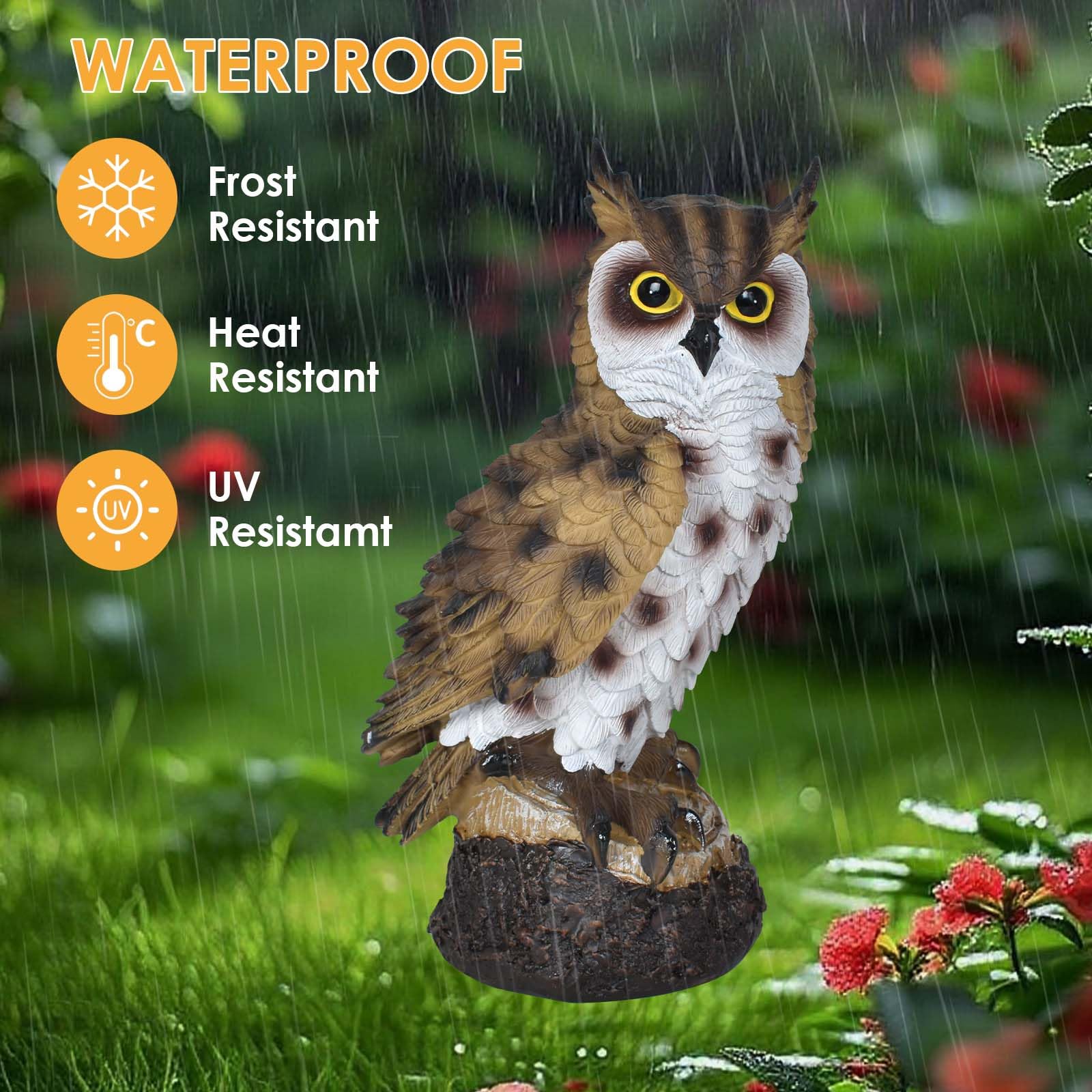Cute Owl Statue Owl Figurines Garden Decoration Sculpture Ornament Gifts for Owl Lover Small Decor Items Resin Animals Figures for Outdoor Garden Yard Farms Desktop - Image 4