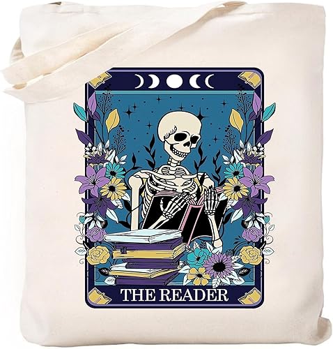 Miniatura 1 de Haukea Bolsa de lona para mujer, estética, linda, regalos inspiradores para mujeres, bolsas de playa, bolsas de comestibles reutilizables, 04 Leer