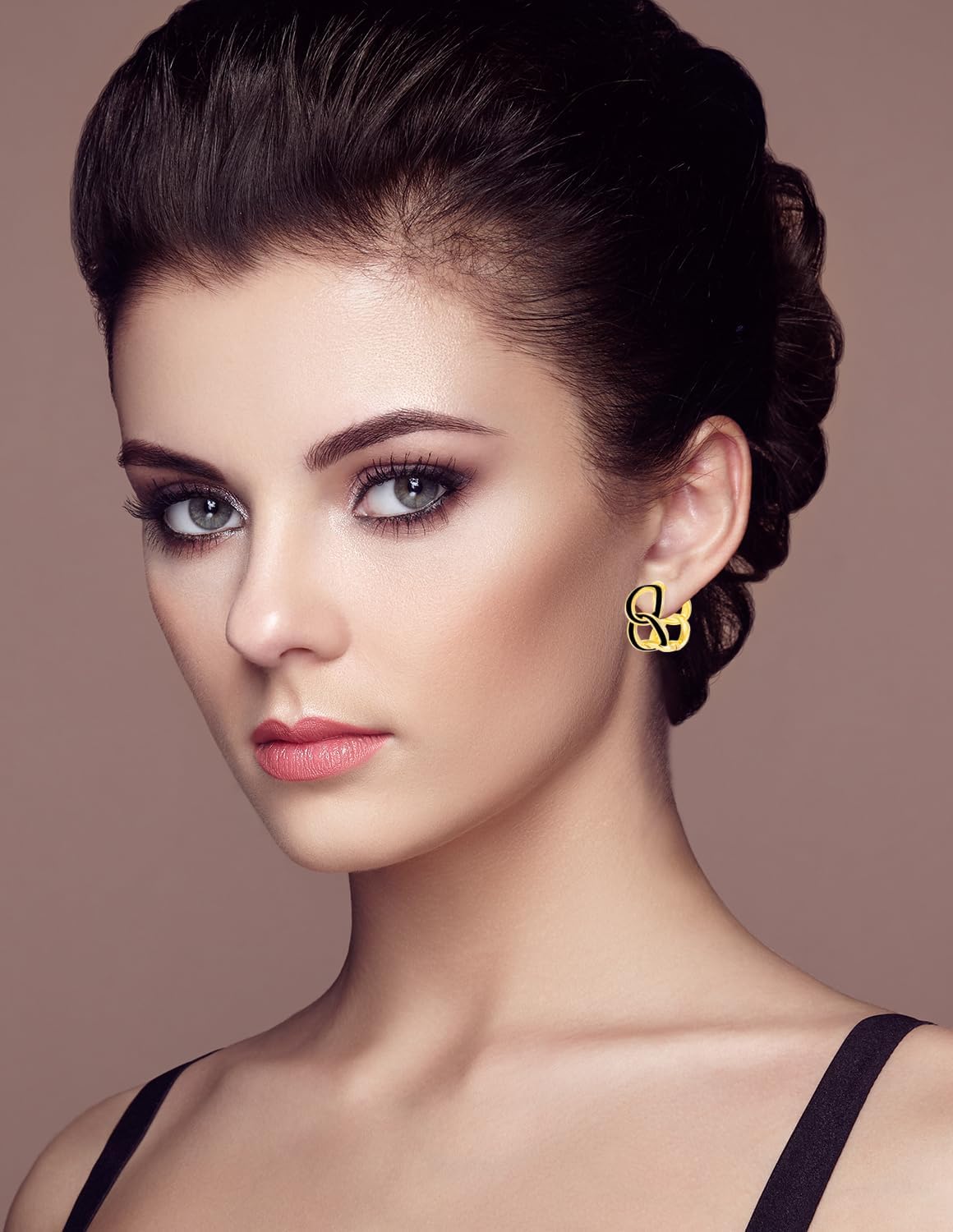 14k Gold Plated Plastic Hoop Earrings for Women Jewelry - Image 2