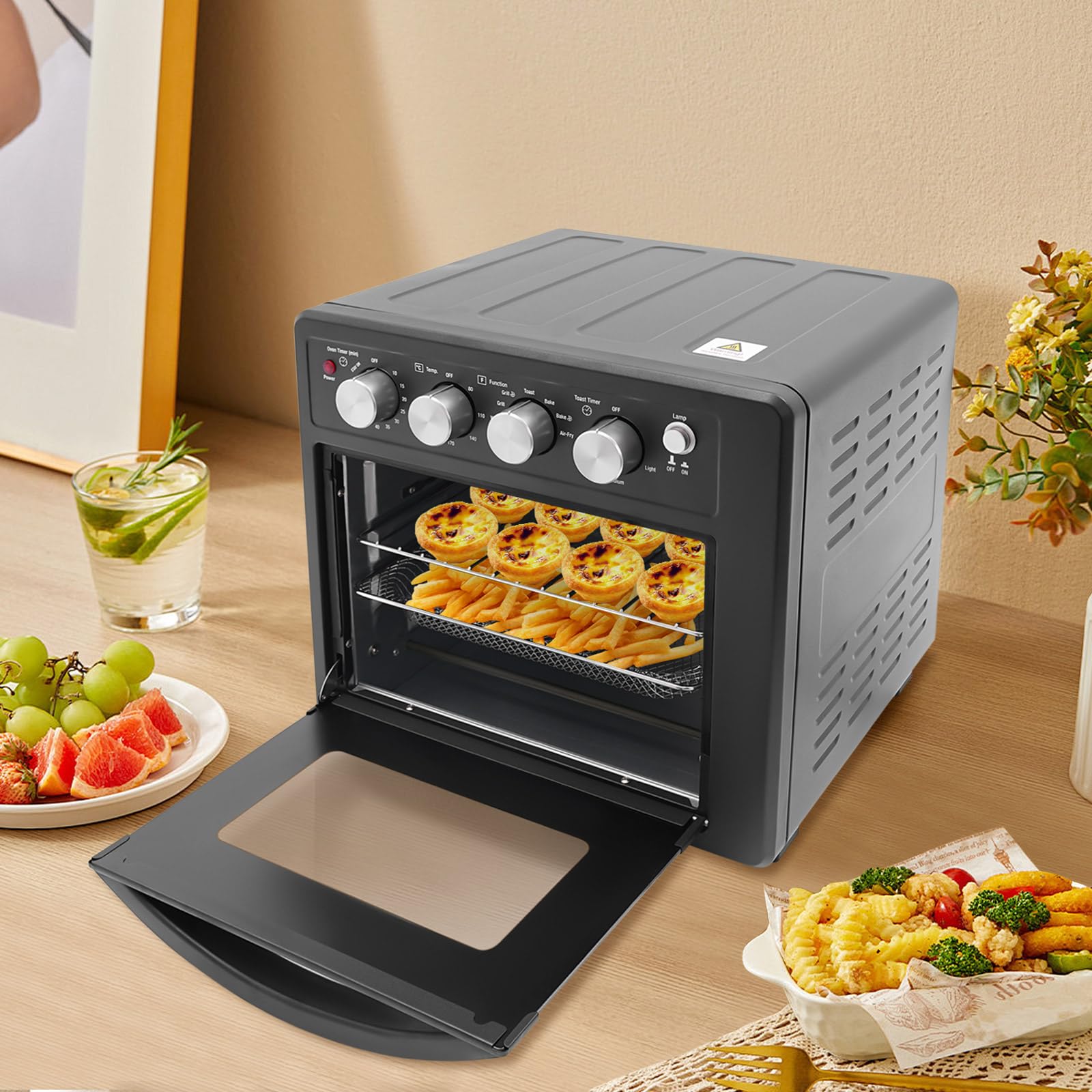 Forno Elettrico Multifunzione 1700W - 25L Per Pizza, Pollo, Toast | Temperatura Regolabile, Timer - Foto 11