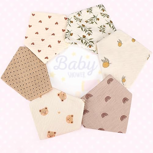 Miniatura 9 de Accmor Baberos de muselina para bebé, bandana, baberos para dentición y babeo, baberos para bebés niñas y niños