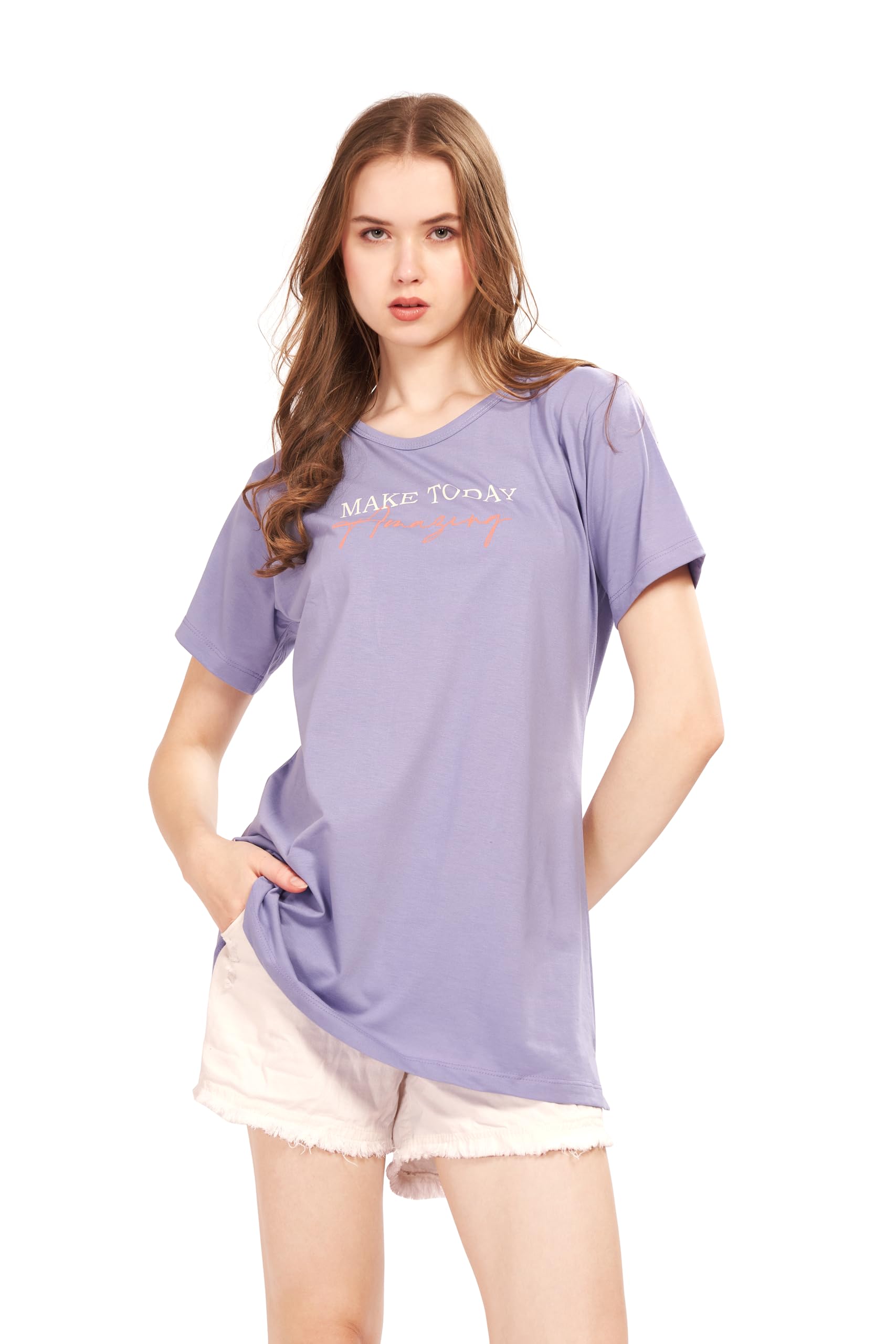 weet Women's Cotton Long Printed T-Shirt 5432-picture-32