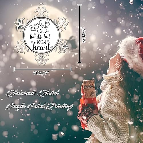 Miniatura 8 de Adorno de Navidad de metal para comer beber y ser feliz adorno de árbol de Navidad recuerdo de vacaciones citas divertidas de Navidad adorno de