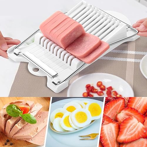 Miniatura 2 de Molde de spam para musubi, 4 piezas, kit para hacer musubi, cortador de spam, prensa de musubi, sushi, arroz, onigiri, cortador de huevos para