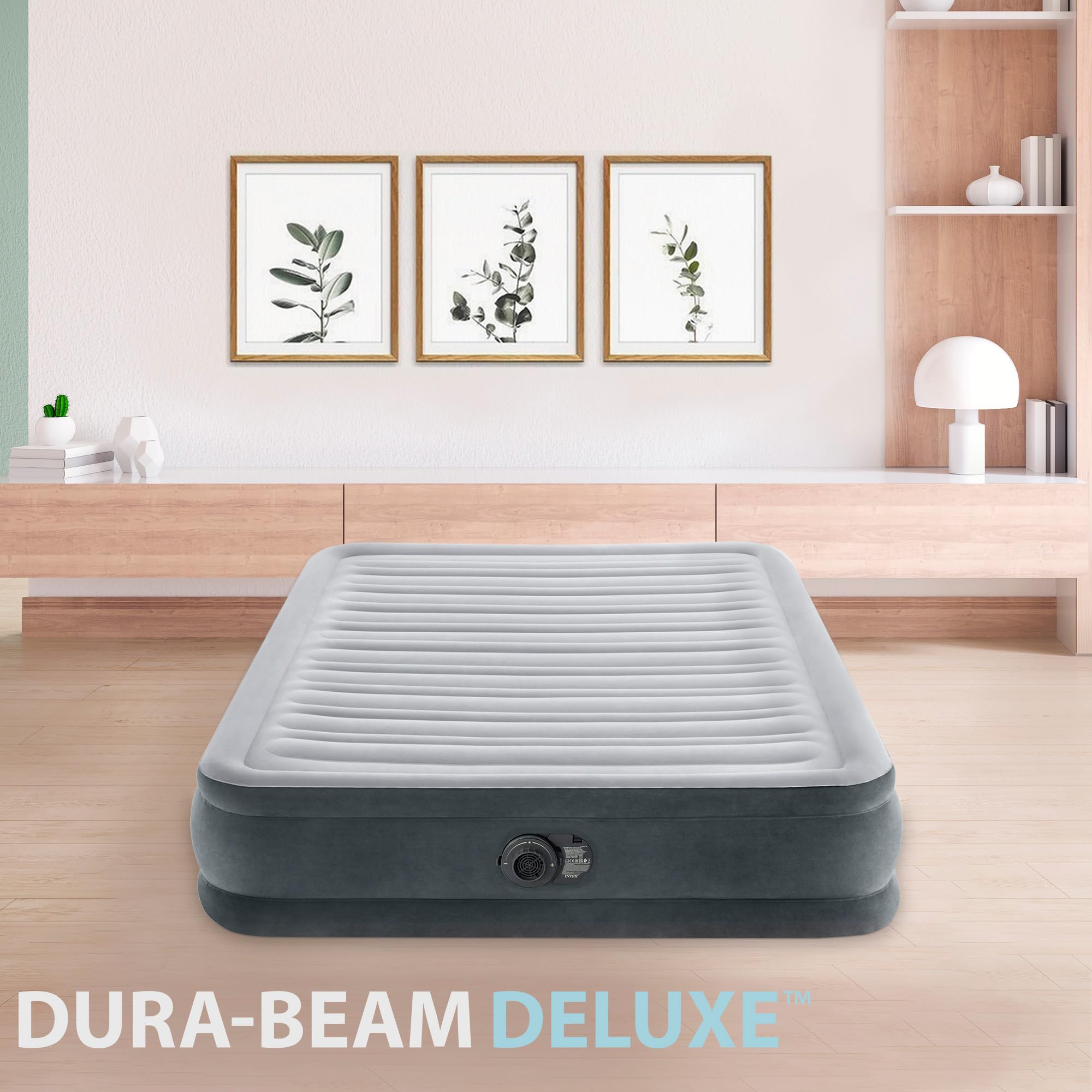 Intex Full Comfort-Plush Luftbett mit Fiber-Tech RP, aufgeblasene Größe: 137 cm x 191 cm x 33 cm (67768ND)